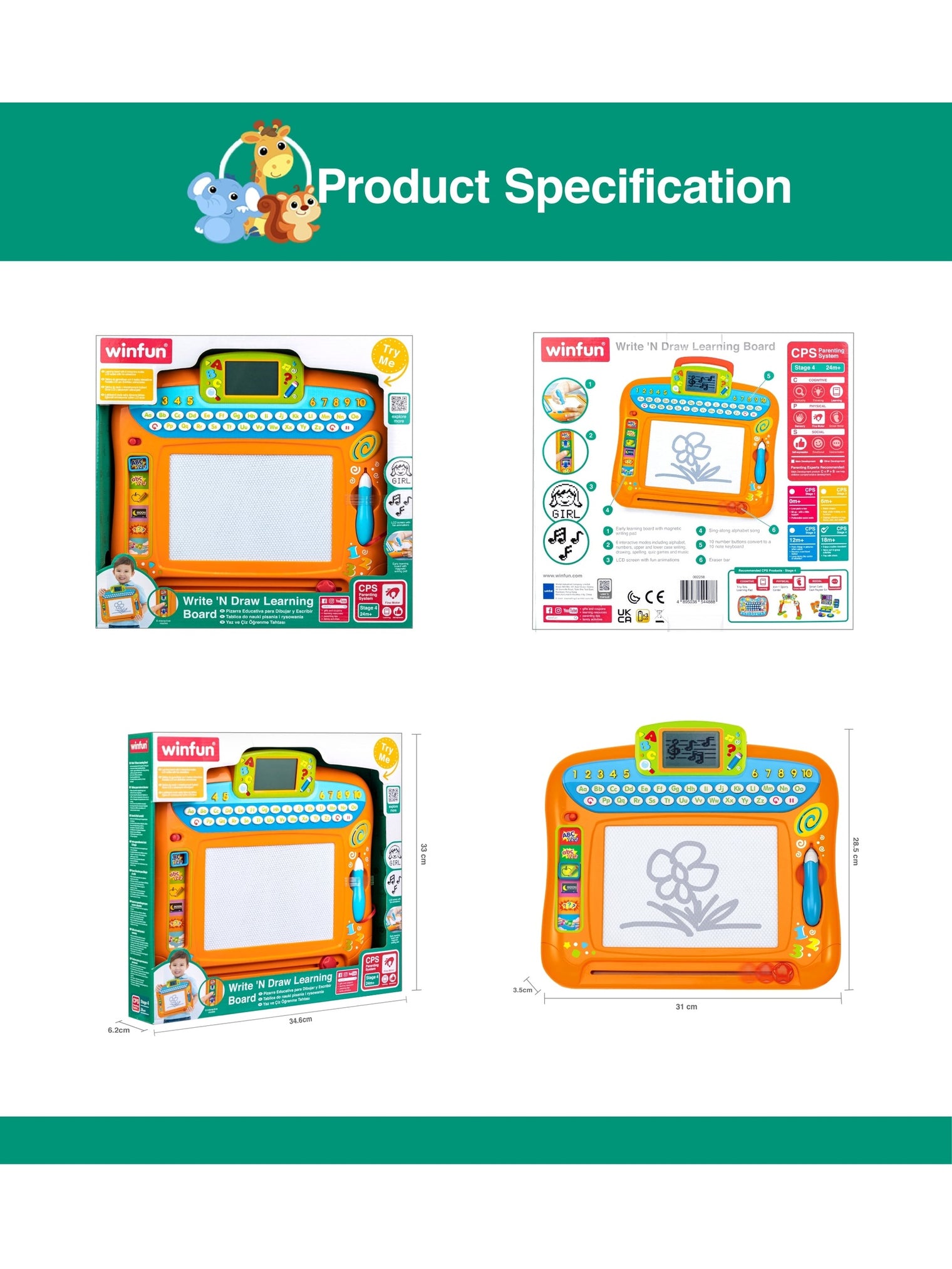 Winfun Write 'N Draw Learning Board