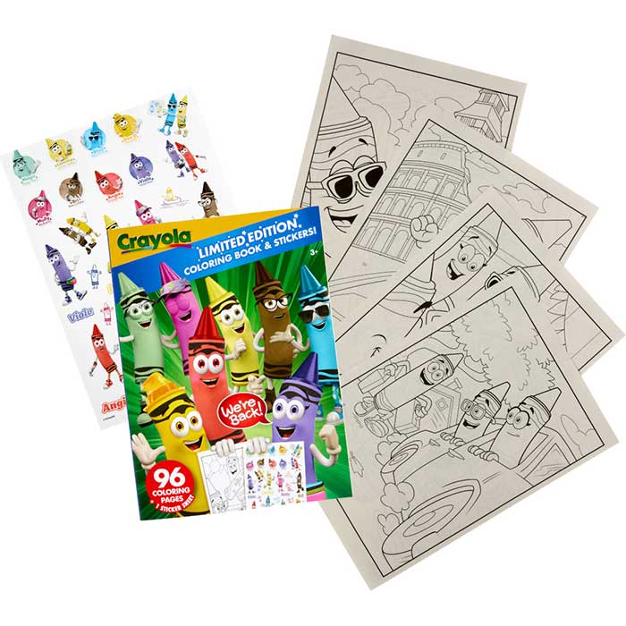 Crayola Limited Edition Coloring Book & Stickers, 96 Pages