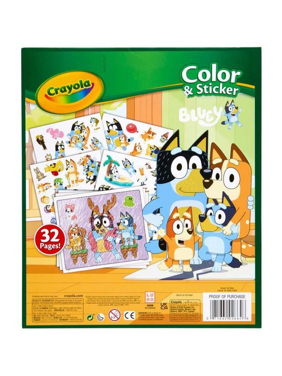 Crayola Bluey Colour & Sticker Book with 50+ Stickers