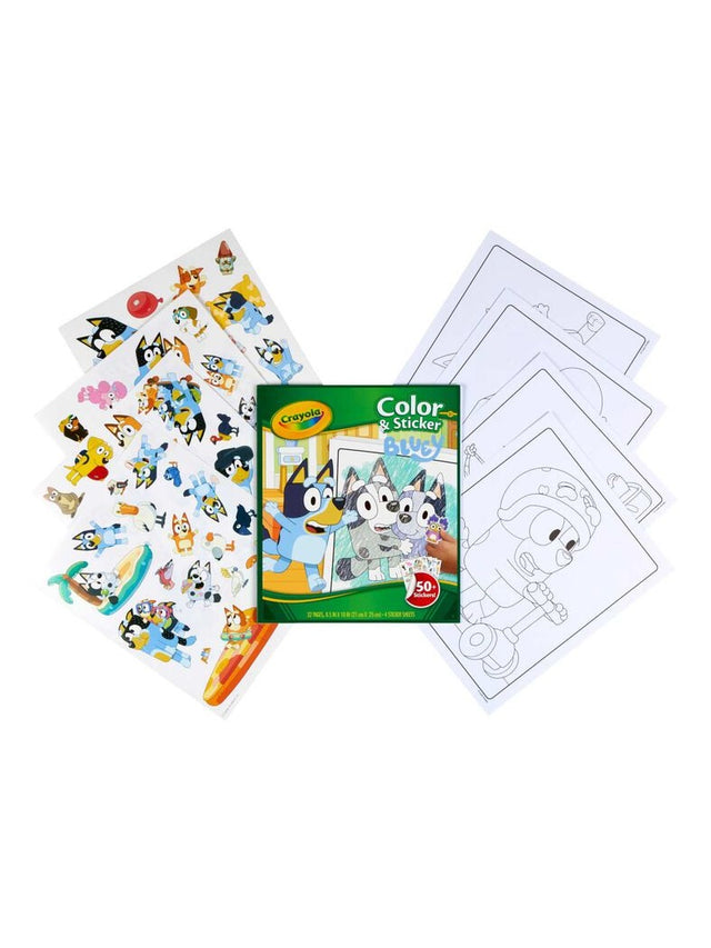 Crayola Bluey Colour & Sticker Book with 50+ Stickers