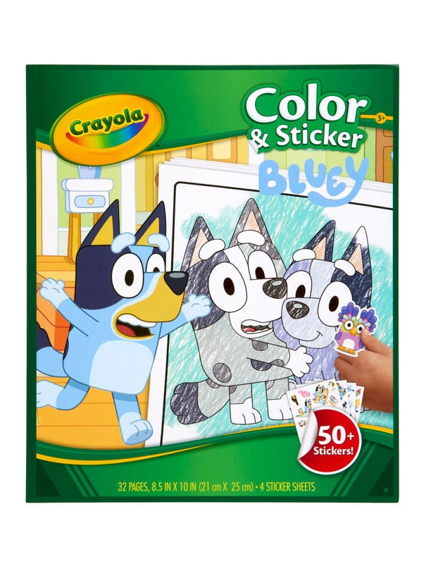 Crayola Bluey Colour & Sticker Book with 50+ Stickers