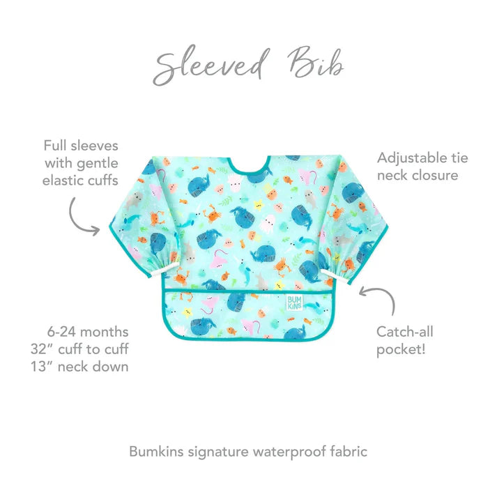 Bumkins Sleeved Bib (Available in 7 different designs)