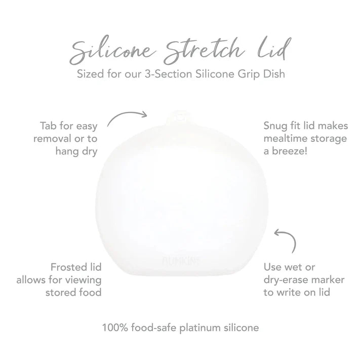 Bumkins Silicone Grip Dish with Lid -3 Section (4 colors available)
