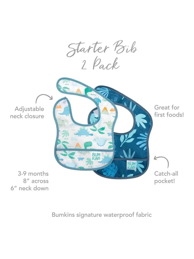 Bumkins Starter Bibs 2 Pack (Available in 7 different designs)