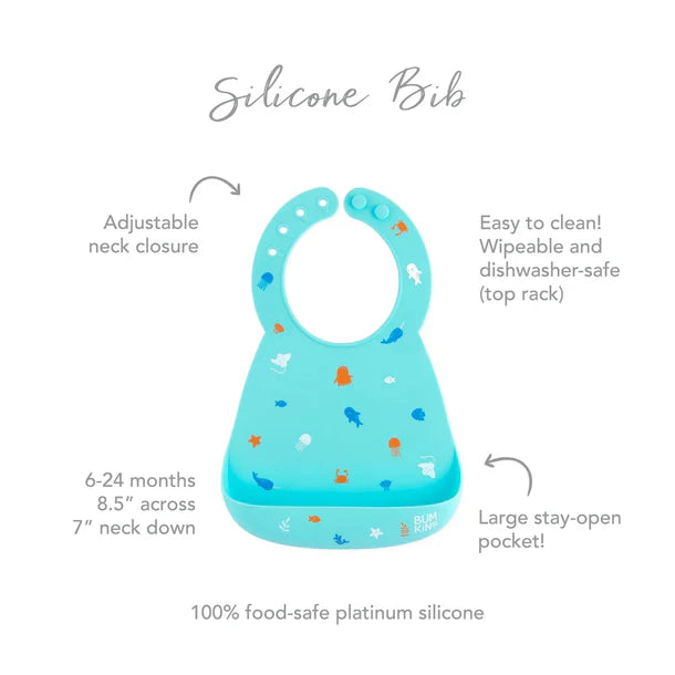 Bumkins Silicone Bibs (available in 2 designs)