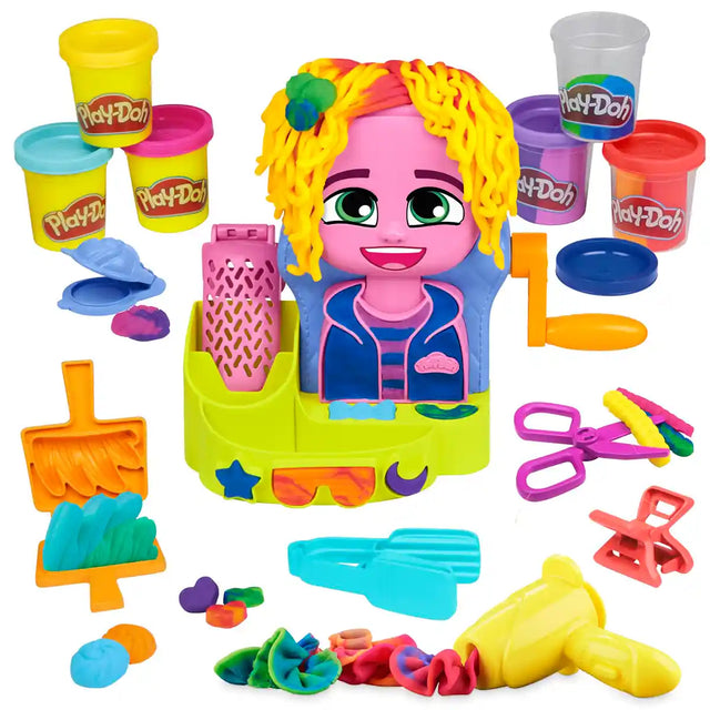 Play-Doh Hair Stylin' Salon Playset with 6 Cans, Pretend Play Toys