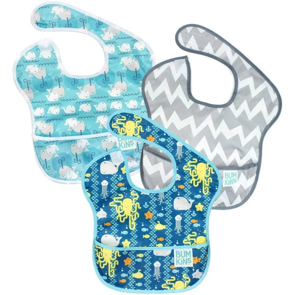 Bumkins SuperBib 3 Pack ( Available in 8 different designs)