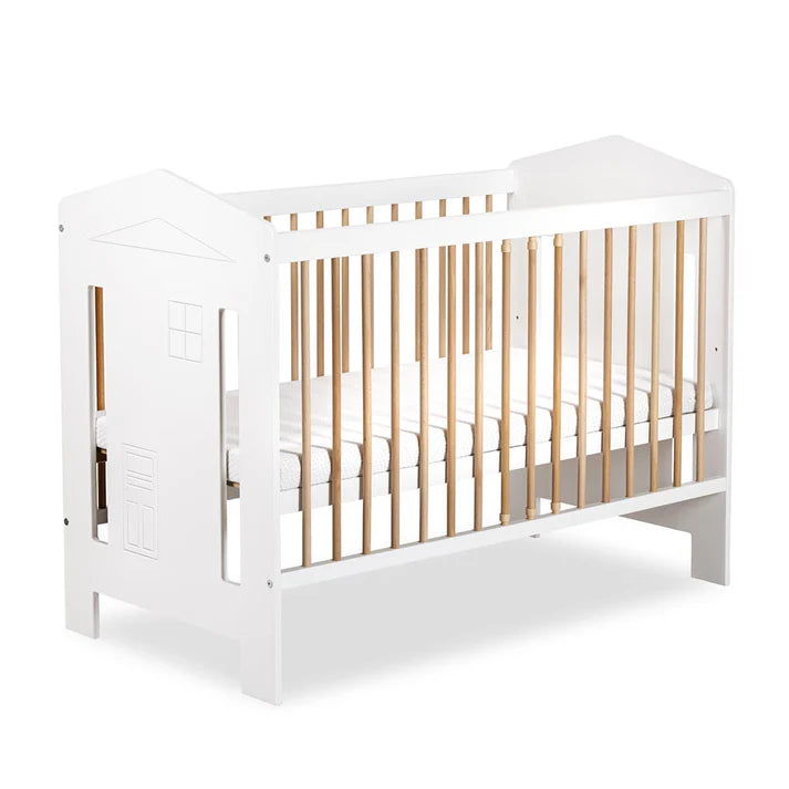 Crib Ida Collection 120x60 cm White-Beechwood Color