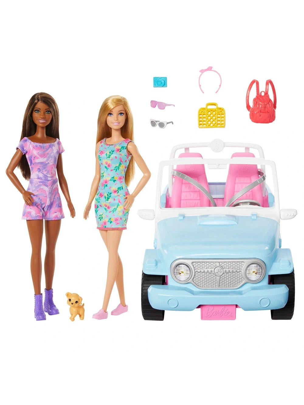 Barbie Jeep with Dolls and Accessories