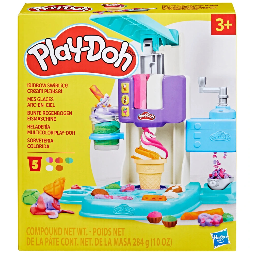 Play-Doh Rainbow Swirl Ice Cream Playset for Toddlers