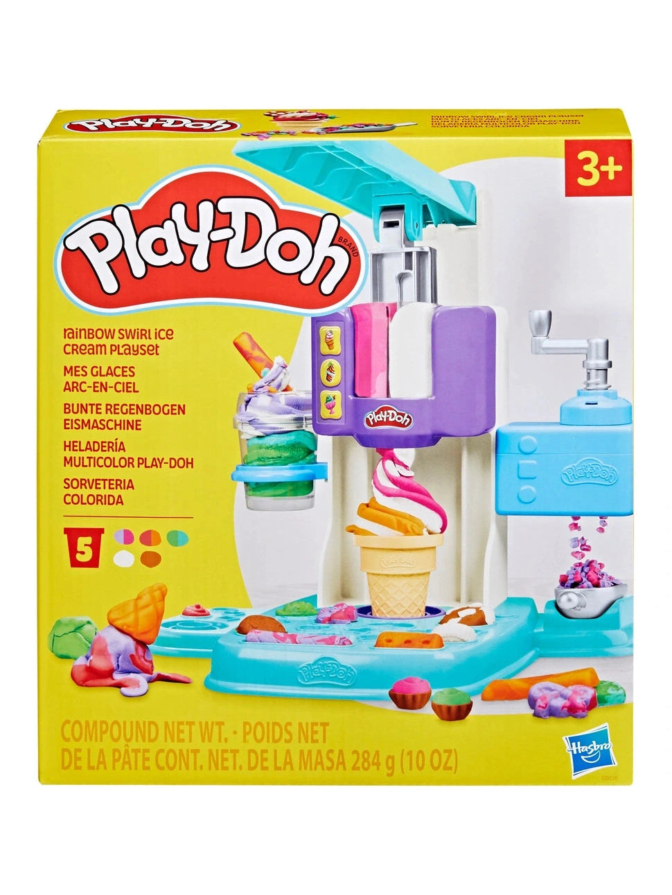 Play-Doh Rainbow Swirl Ice Cream Playset for Toddlers
