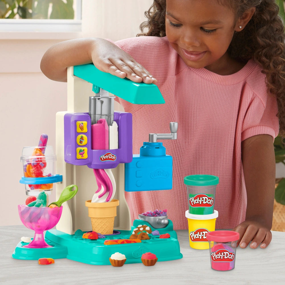 Play-Doh Rainbow Swirl Ice Cream Playset for Toddlers