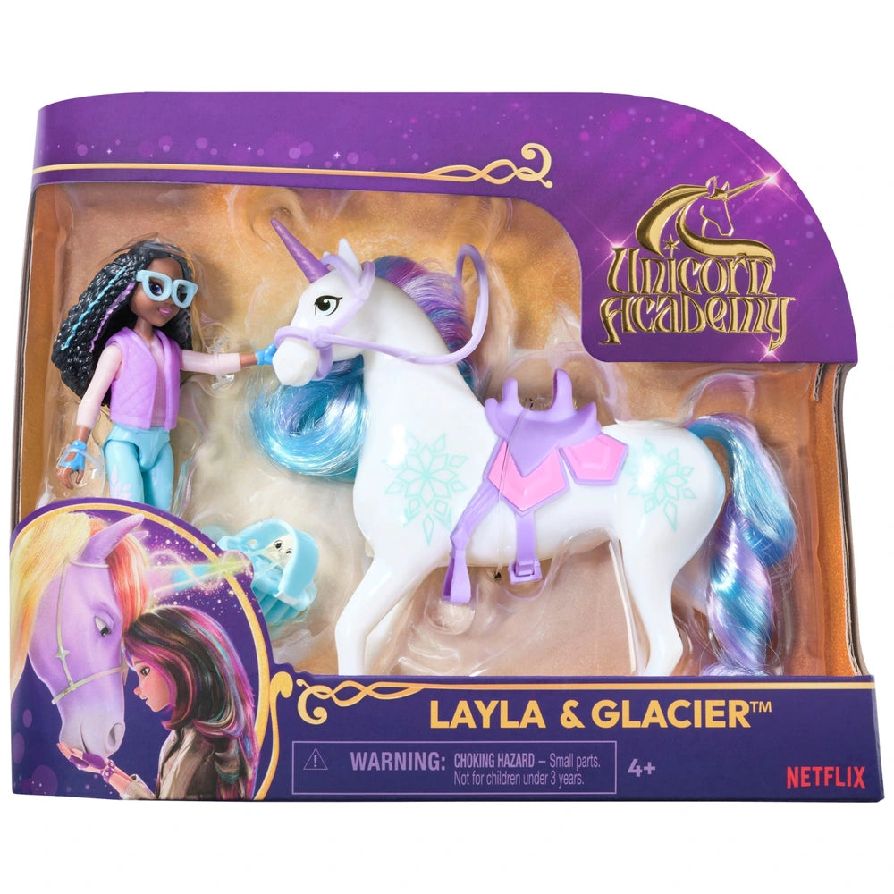 Unicorn Academy Doll Layla & Glacier Set