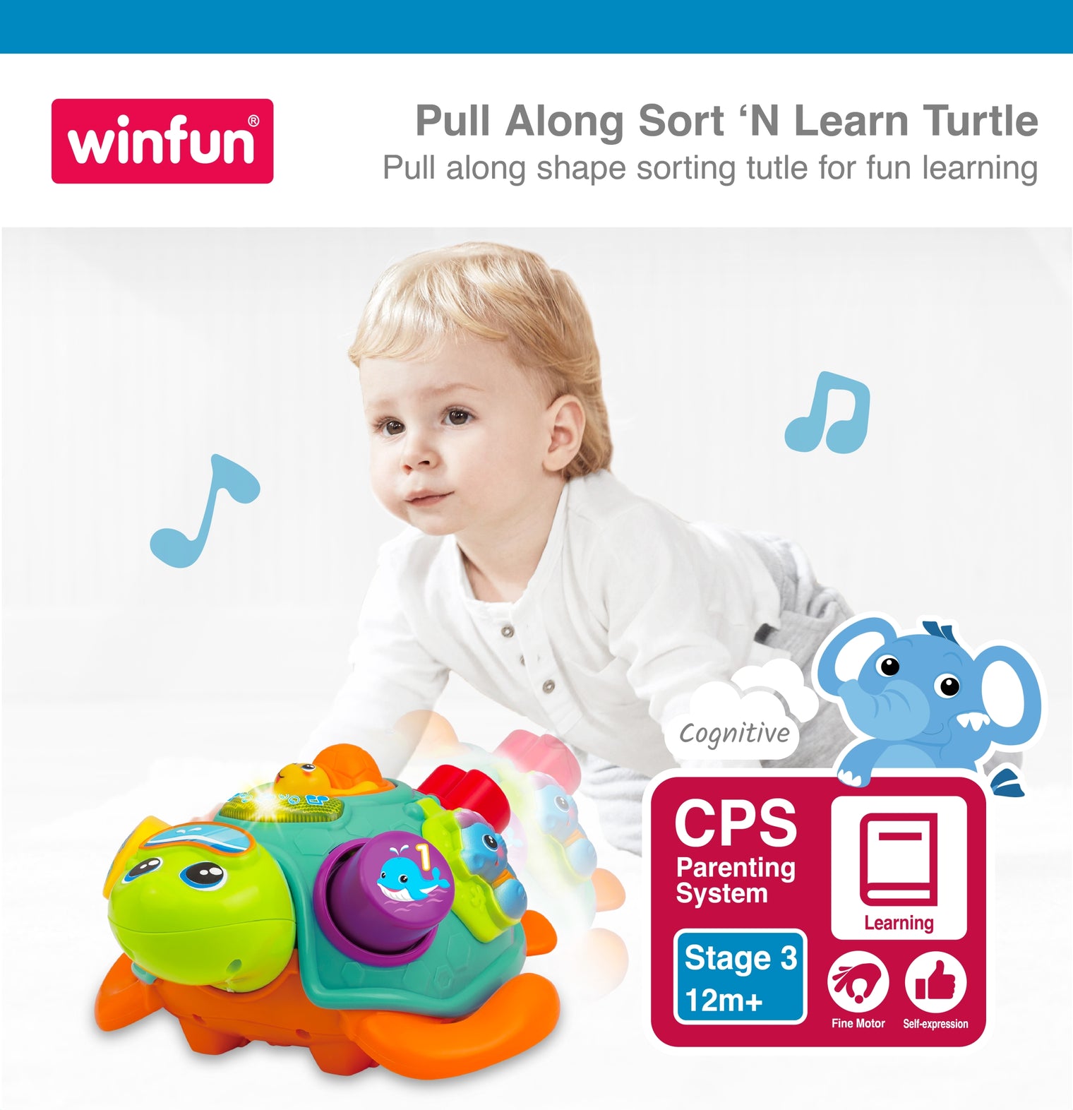 Pull Along Sort 'N Learn Turtle Age 12m+