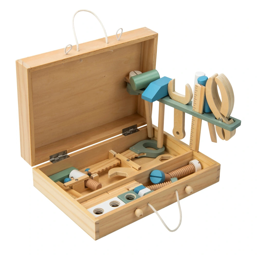 Squirrel Play Wooden Tool Box 33 Piece Set