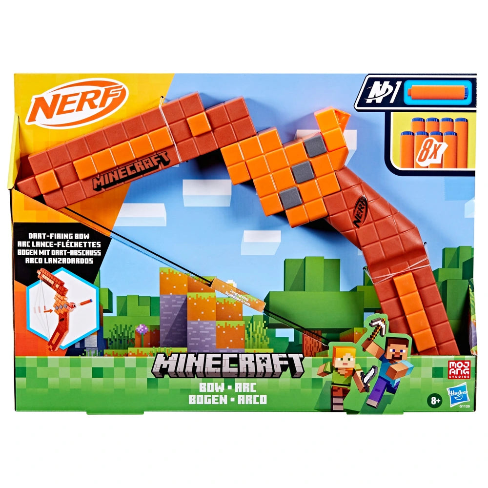 Nerf Minecraft Bow Dart Blaster 8 Darts