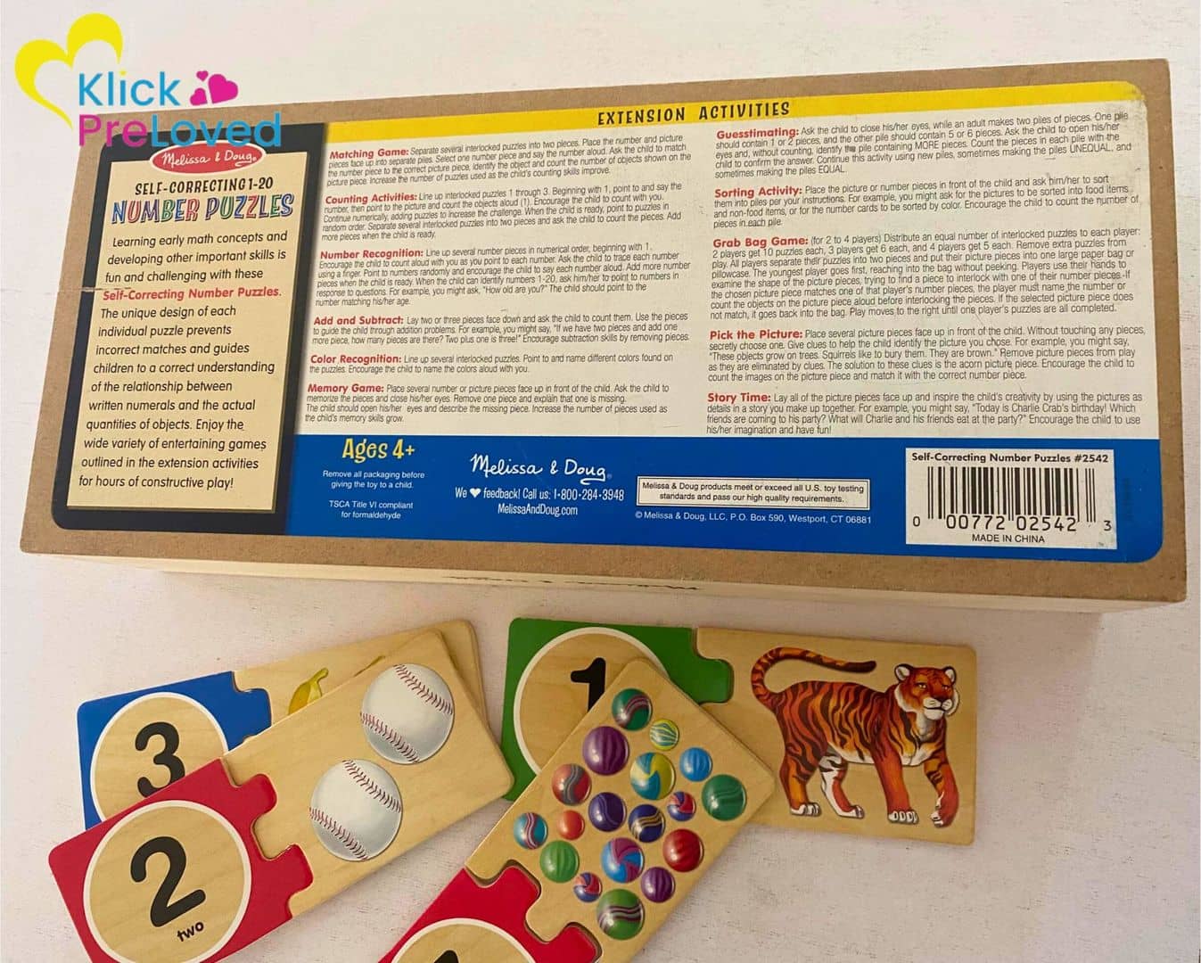 PreLoved Melissa & Doug Montessori Puzzle Ages 4+ (Gently Used)