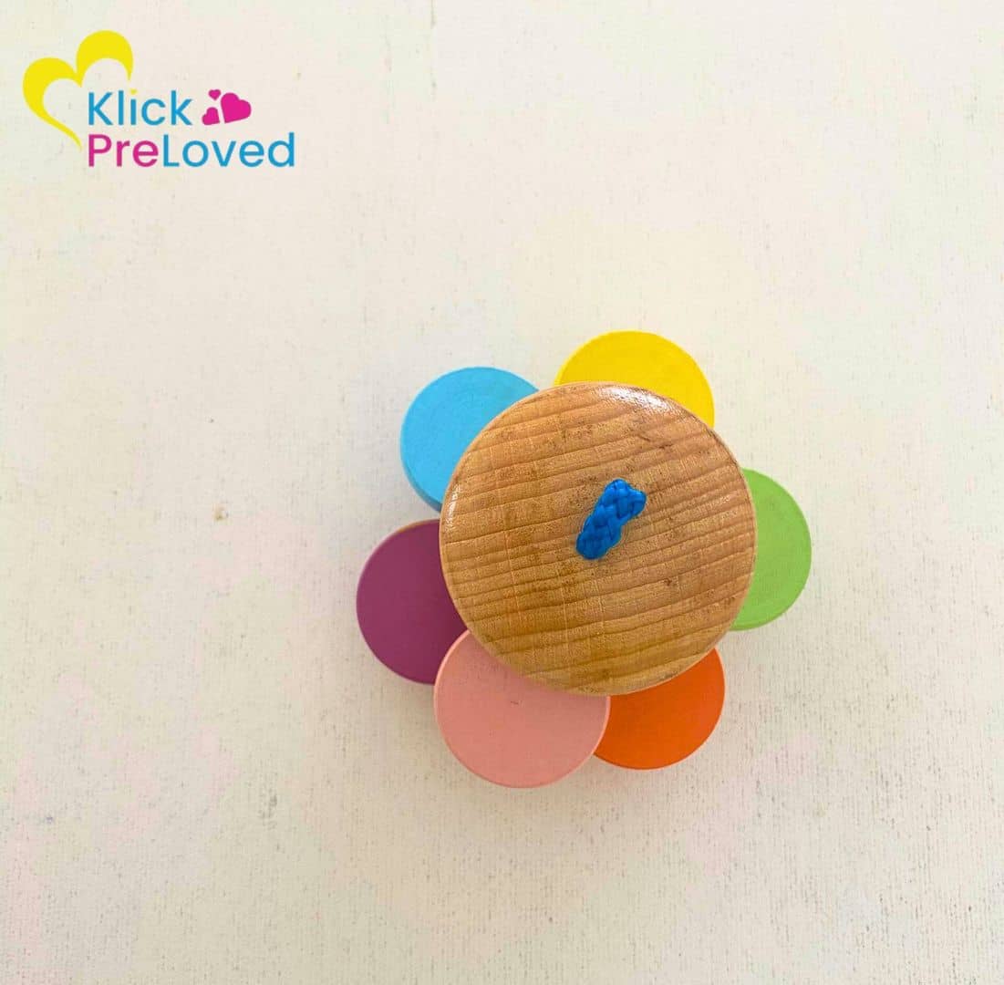 PreLoved Multicolored 3pcs Wooden Rattle Toys for Babies (Gently Used)