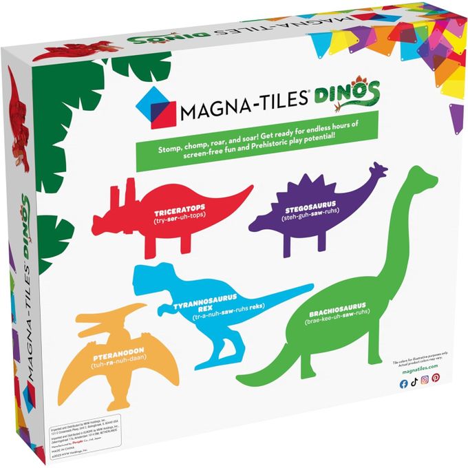Magna Tiles Dinos 5-Piece Magnetic Construction Set