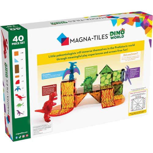 Magna Tiles Dino World 40-Piece Magnetic Construction Set