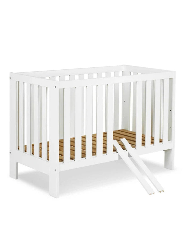 Crib Amelia II White 120x60 cm with Safety Rail