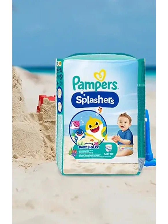 Pampers® Splashers Baby Shark™ Size 5-6: 14+kg, Swim Nappies, 10-Pack