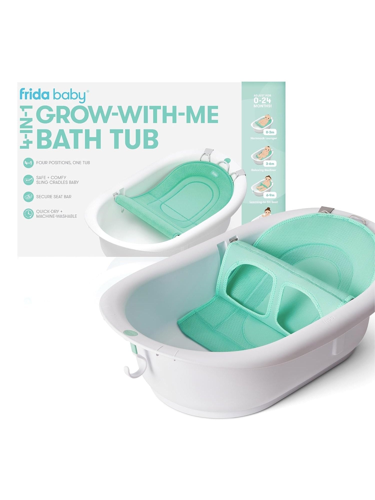 Frida Baby 4-In-1 Grow-With-Me Baby Bathtub