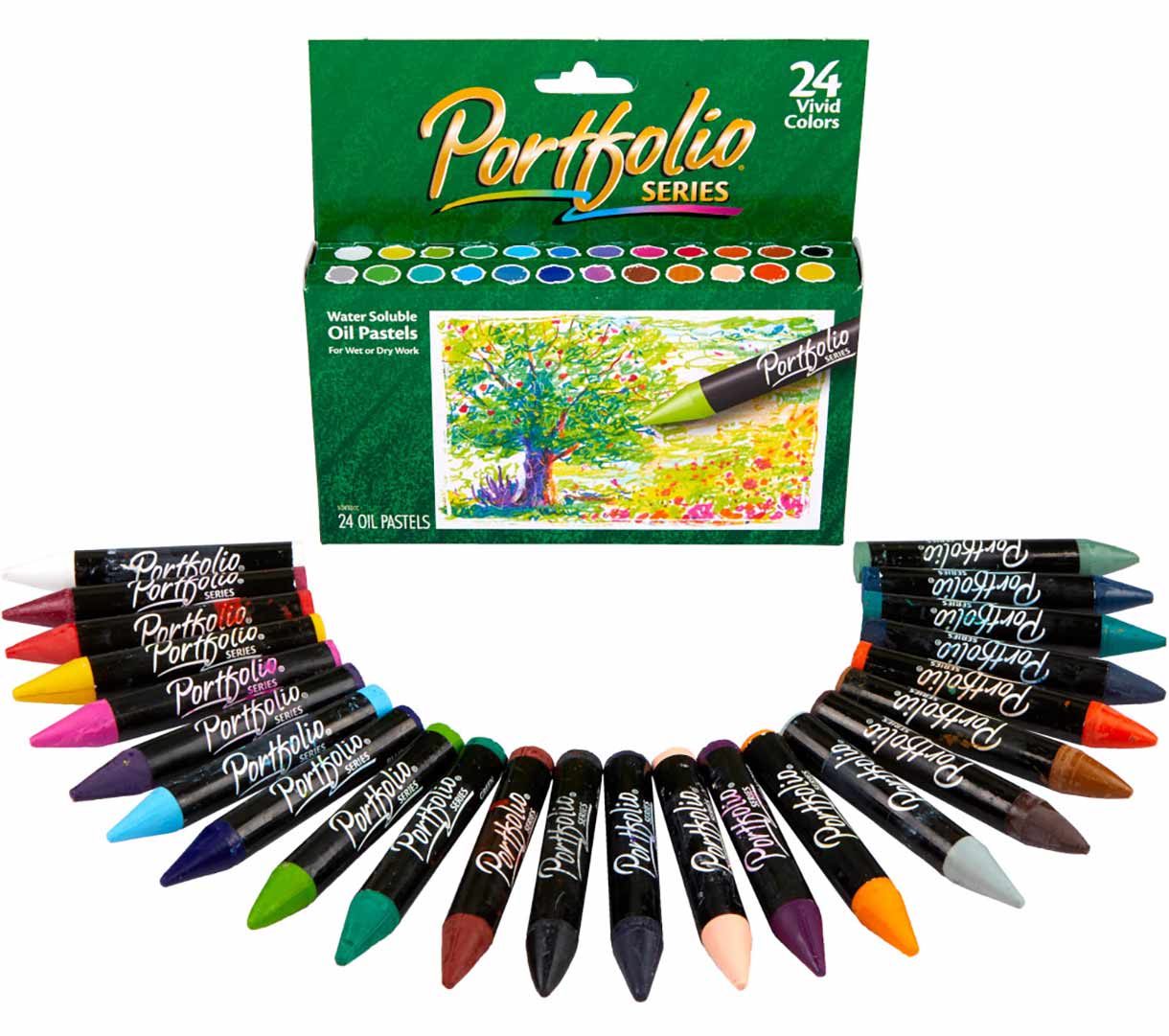 Crayola Portfolio Series Water Soluble Oil Pastels, 24 count