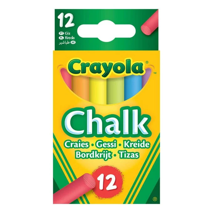 Crayola Anti-Dust Color Chalk Sticks - 12 Sticks