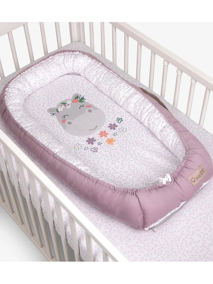 Baby Nest Animals & Love Collection Cot (Hippo)
