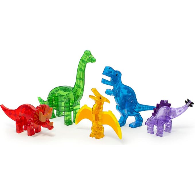 Magna Tiles Dinos 5-Piece Magnetic Construction Set
