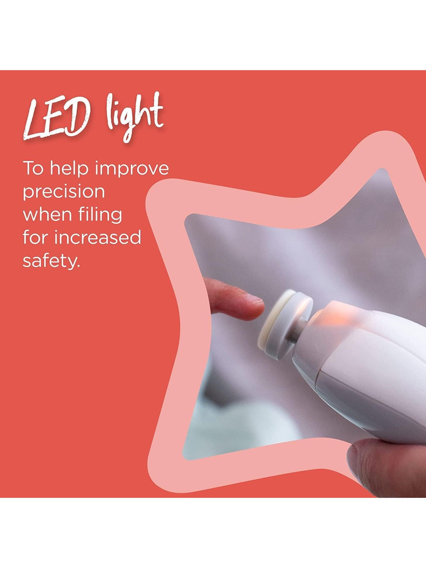 Tommee Tippee Electric Baby Nail File with Six Filing Heads