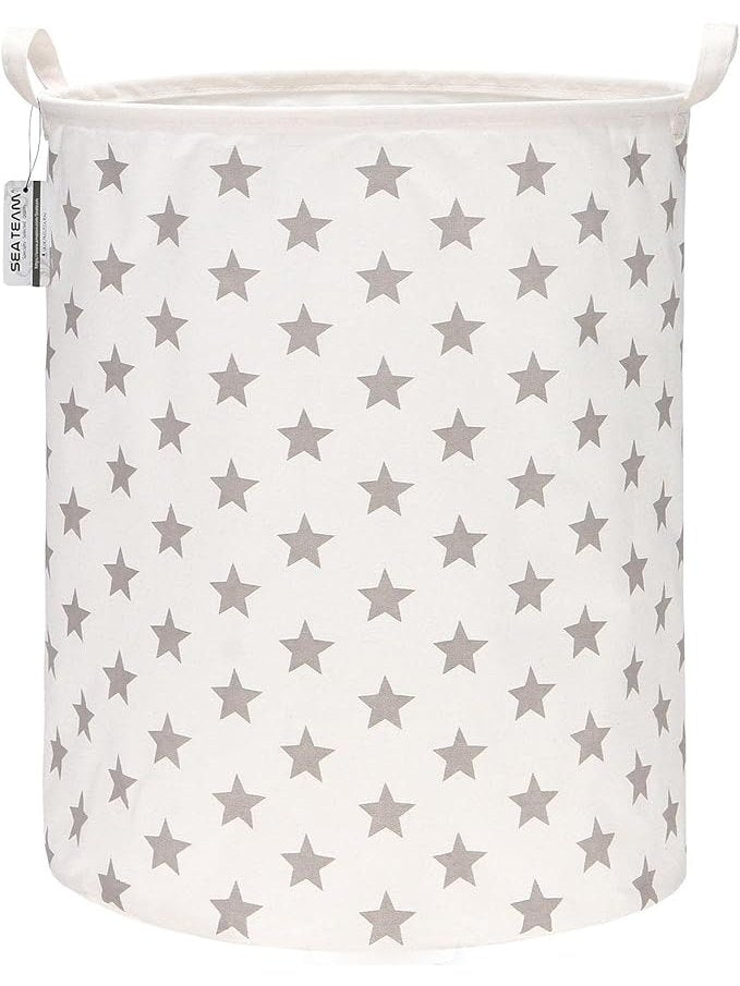 Laundry Hamper & Storage Bins - Grey Stars