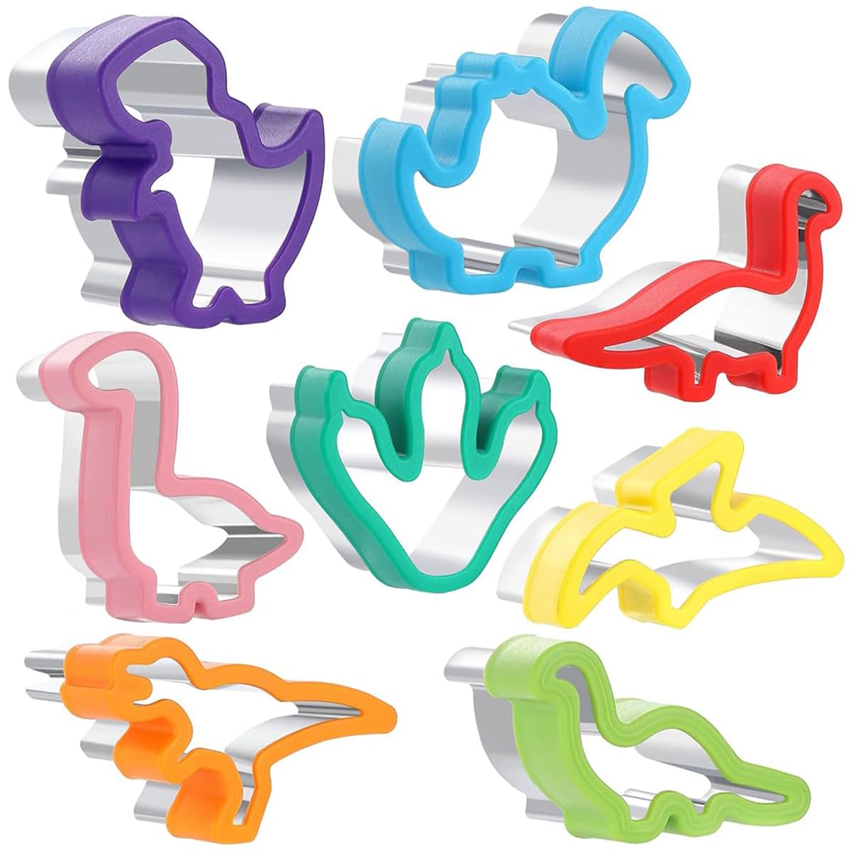 Dinosaur Stainless Steel Cookie Cutters (8 pack)