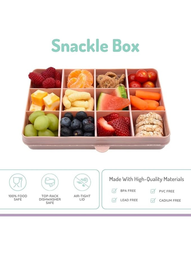 Melii 12 compartment Snackle Box (Pink)