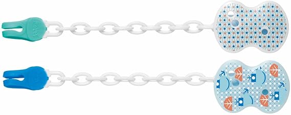 Chicco Pacifier Clip (0m+) - Blue (Available in 2 Shades)