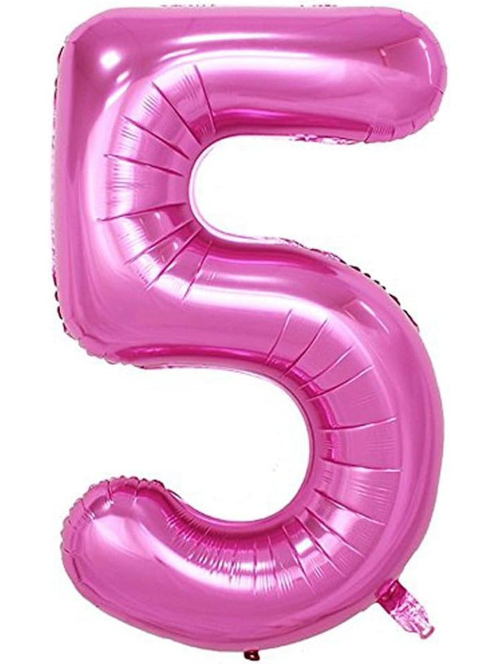 32 Inch Pink Number Foil Balloons