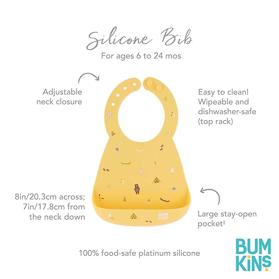 Bumkins Silicone Bibs (available in 2 designs)