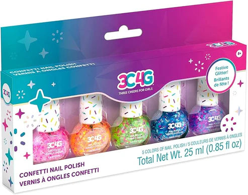 3C4G Confetti Glitter Nail Polish Set