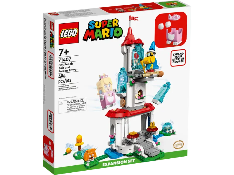 Lego Super Mario Cat Peach Suit and Frozen Tower Expansion Set