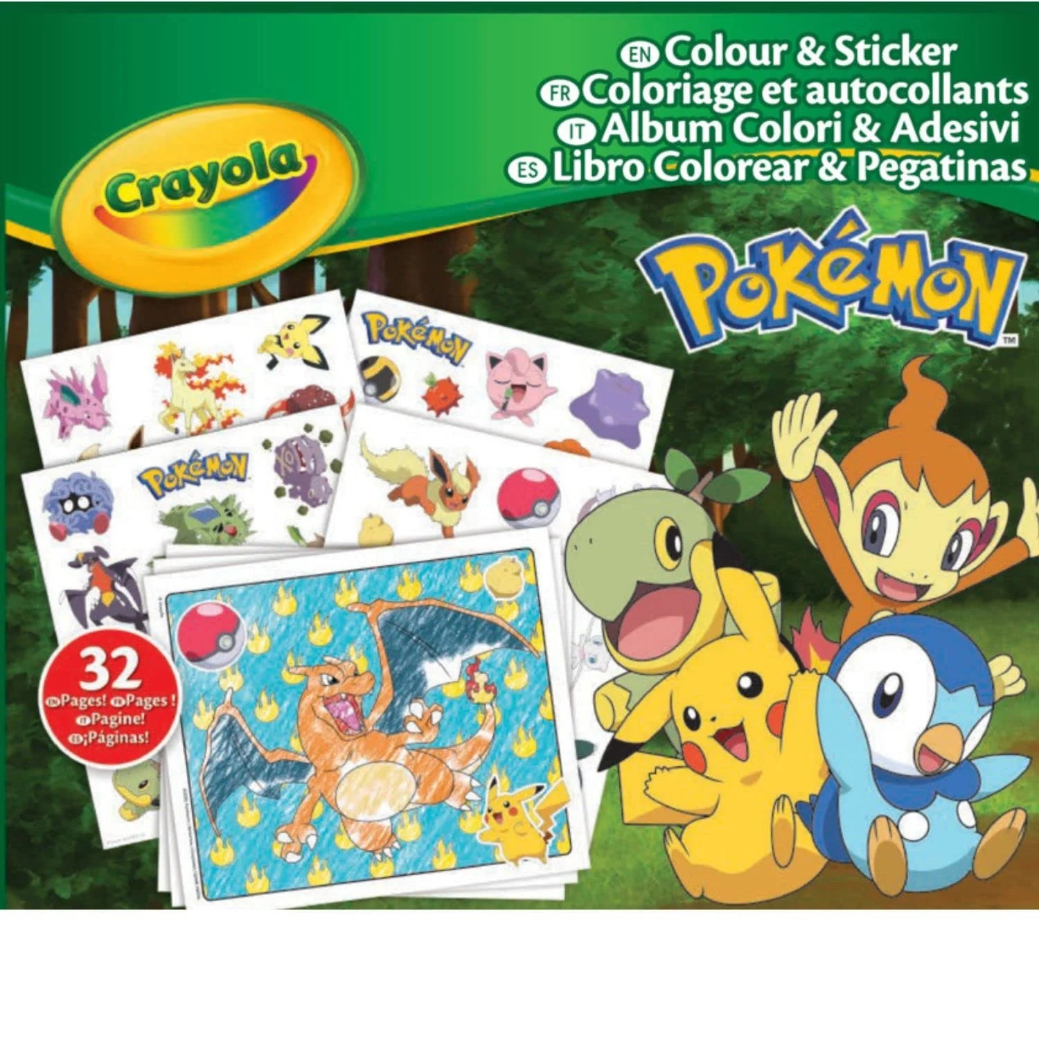 Crayola Pokemon Colour & Sticker Book with 50+ Stickers