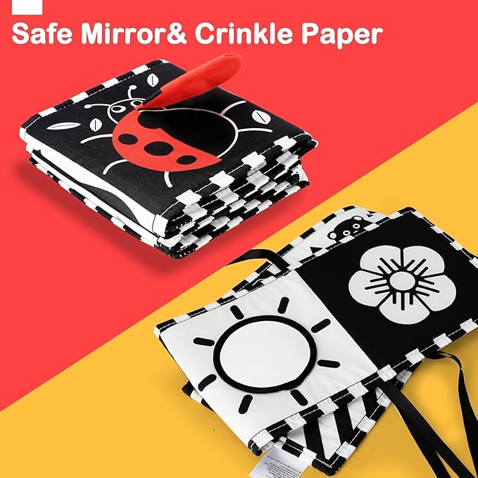 Black and White Baby Sensory Soft Book - 29.5"