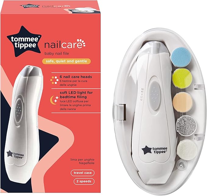 Tommee Tippee Electric Baby Nail File with Six Filing Heads