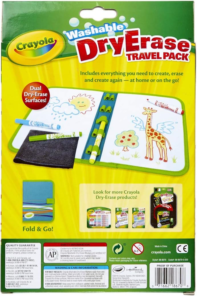 Crayola Dry-Erase Travel Pack/Dry -Ease Pip-Squeaks Markers