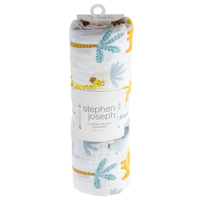 Stephen Joseph Cotton Muslin Swaddles (Available in 3 Designs)