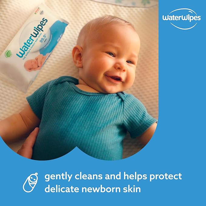 12 pack WaterWipes Plastic-Free Original Baby Wipes, 720 Count