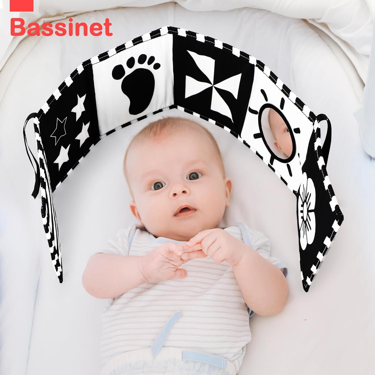 Black and White Baby Sensory Soft Book - 29.5"