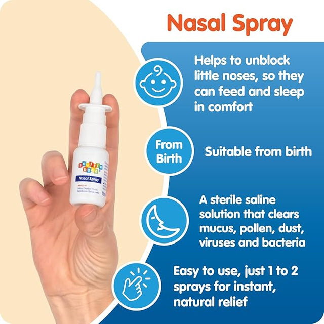 Snufflebabe Nasal Spray Saline Solution - Suitable from Birth (15ml)