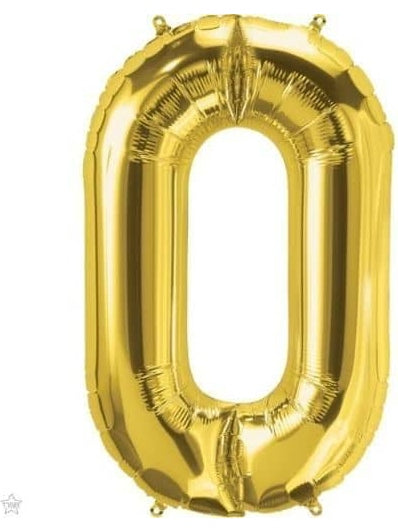 26 Inch Gold Number Foil Balloons