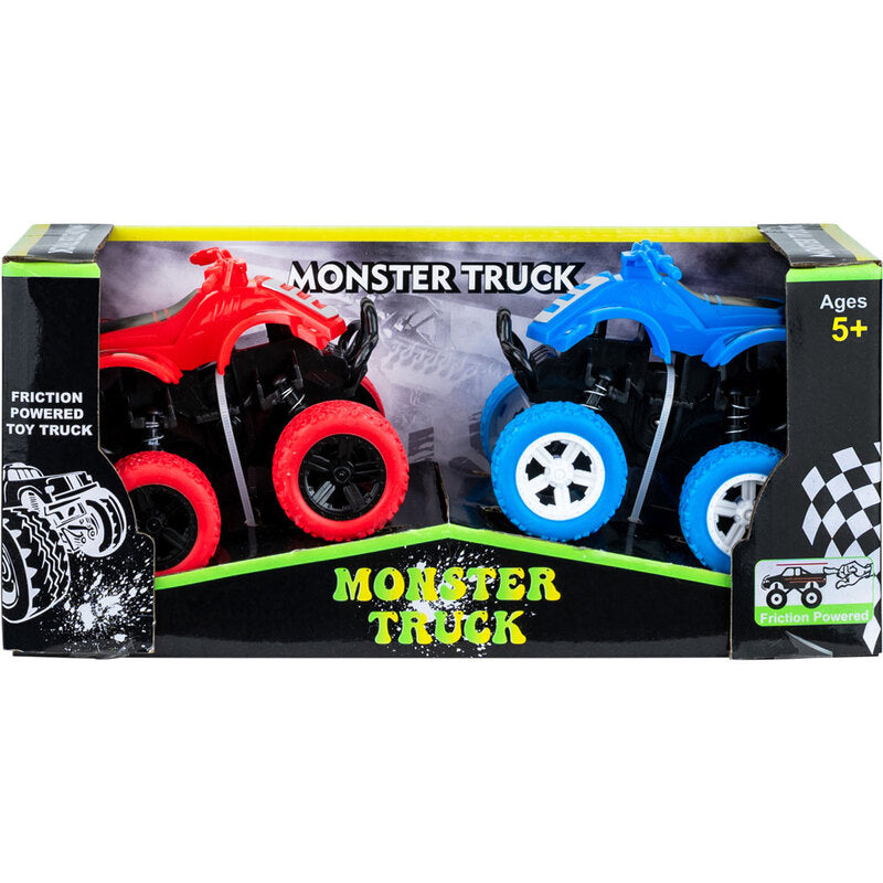 Friction Powered ATV Monster Truck Set - 2 Pieces